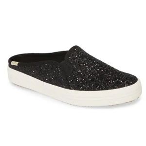 KEDS FOR KATE SPADE New York Black Glitter Double Decker Slip-on Sneaker